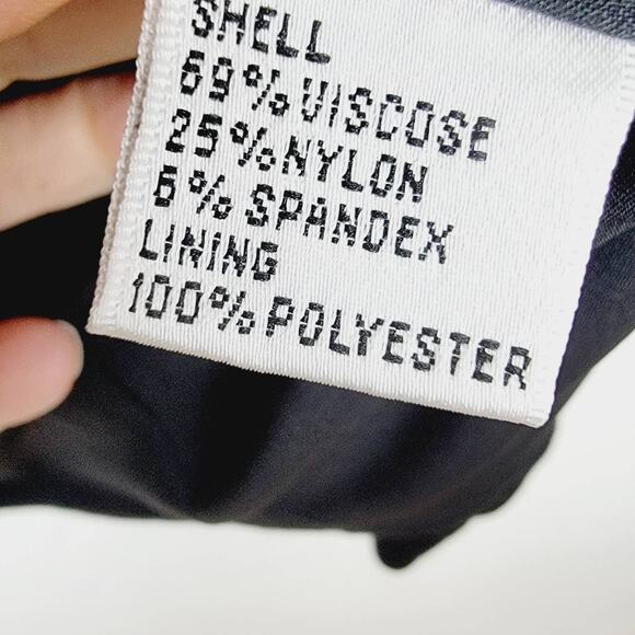 Talbots Black Ponte Knit Asymmetrical Blazer - Size 6 - Picture 4 of 4